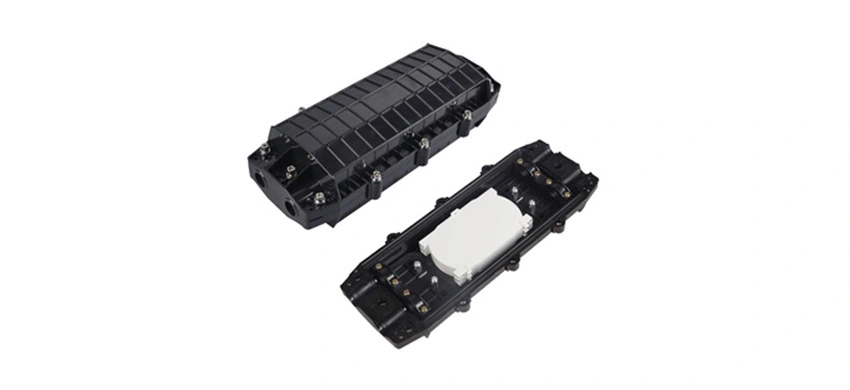Carcasă inline pentru fibră optică cu 144 de fibre