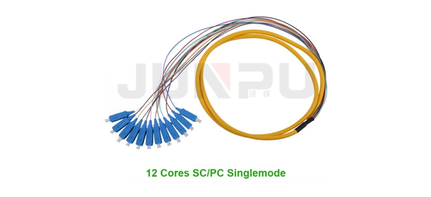 Pigtail fibră optică cu 12 nuclee, tip SC/PC, 900μm, mănunchi fan-out