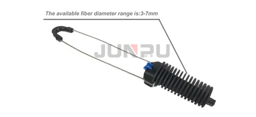 Accesorii pentru cablu fibră optică ADSS - Clemă de suspensie cu pană